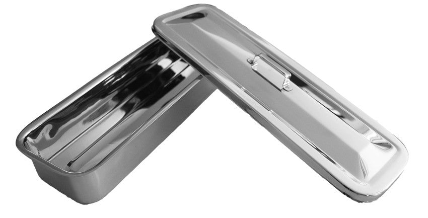 Trays, Instruments with lids, Stainless Steel - InterAktiv Vet