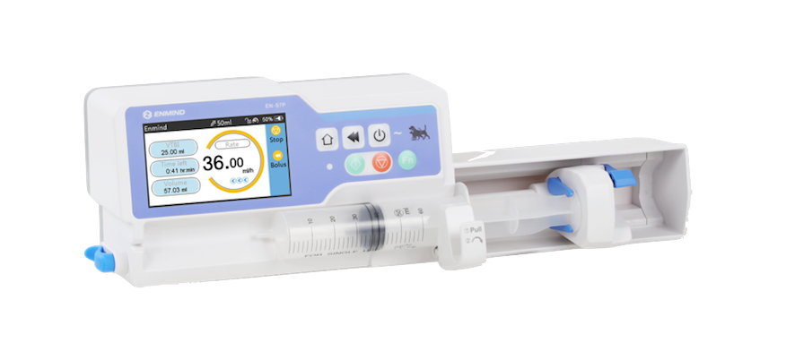 enmind en-s7 syringe pump for veterinary, fluids pump, syringe driver, syringe pumps
