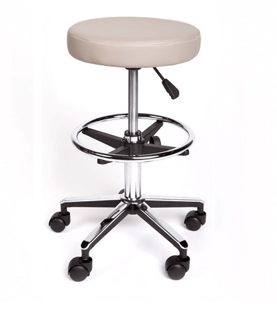 Round top gas lift stool with foot ring