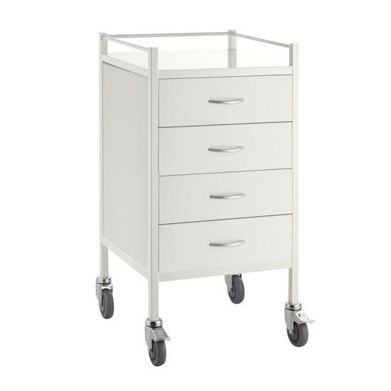 4 Drawer Powder Coated Steel Trolley
