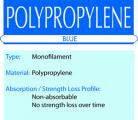 Suture Needles, Polypropylene, Blue, NON-ABSORBABLE, VETERINARY USE ONLY - InterAktiv Vet 